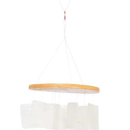 White Capiz shell Coastal Windchime, 20"